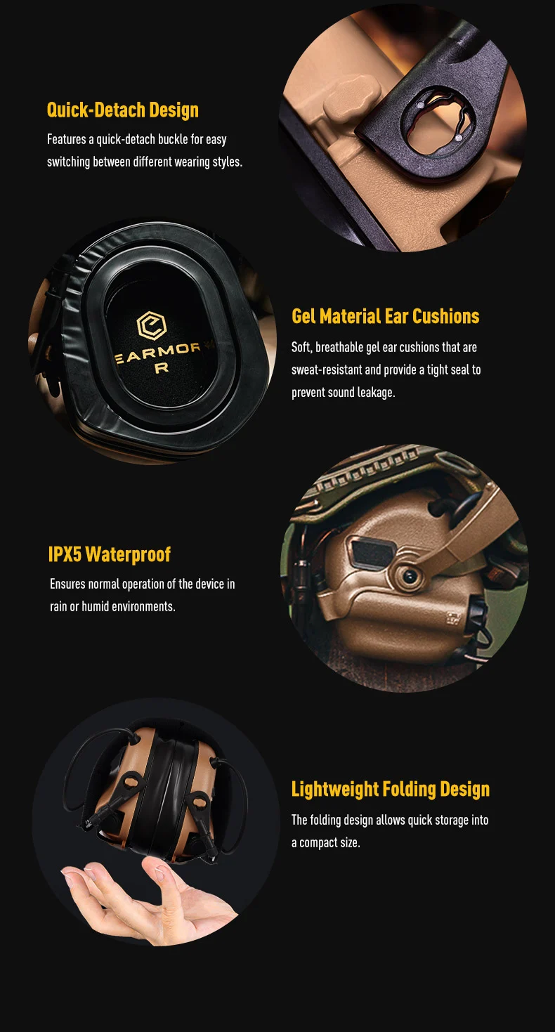 M32 PLUS gel ear cushions and folding design